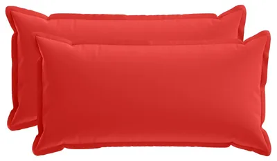 Zdjęcie produktu dla vidaXL, 2 sztuki poszewek na poduszki, kolor czerwony, materiał: poliester, wymiary: 40 x 80 cm
