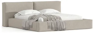 Zdjęcie produktu dla Łóżko tapicerowane DreamLux Noble 200 x 200 cm ze stelażem i pojemnikiem na pościel tkanina Windsor 11, productTiles.product.images.aiGenerated