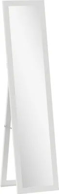 Produktbild von Standspiegel, Ganzkörperspiegel mit Ständer, freistehender Wandspiegel, 37 x 157 cm, Weiß