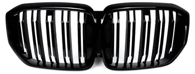 Produktbild von Frontstoßstange Kühlergrill, Doppelschlitzdesign, Einfache Installation, glänzendes Schwarz