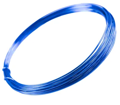 Produktbild von 5m Aludraht Aluminiumdraht 1mm Dekodraht Schmuckdraht Bindedraht Farbwahl, Farbe:blau