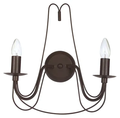 Produktbild von Wandleuchten - Klassikwandleuchte "Spider", Wandlampe im Landhaus Stil, ausMetall in braun, 41 cm hoch, Maße 22 x 36 cm, E14-Fassung
