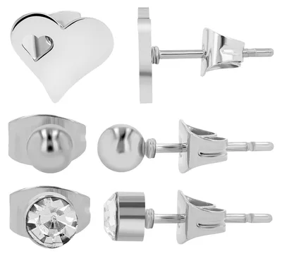 Produktbild von Akzent Damen Ohrring Lune Ohrstecker Ohrringe Edelstahl silber Damen wasserfest