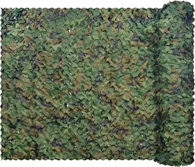 Zdjęcie produktu dla Siatka maskująca 300x300 cm - siatka zacieniająca, ochrona przed słońcem - do ogrodu, na zewnątrz - siatka kamuflująca do biwakowania, polowań, dekoracji - tkanina Oxford, kolor zielony