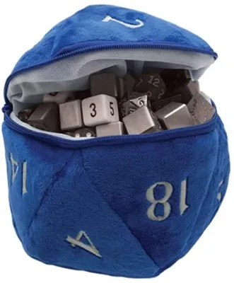 Produktbild von Ultra Pro - D20 Plüsch-Würfeltasche, Blau