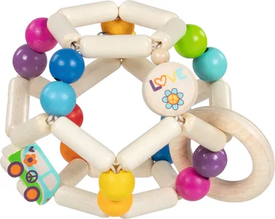 Immagine prodotto di Goki giocattolo sensoriale anello di presa elastico palla arcobaleno