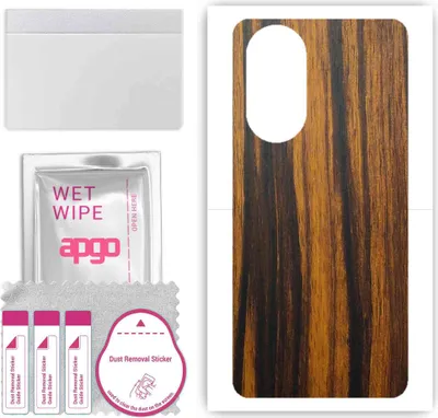 Produktbild von apgo Rückseite Schutzfolie, Skin, kompatibel mit Honor 50, Hinten Displayschutzfolie aus Vinylfolie, kratzfest, einfache Montage - Tigerwood