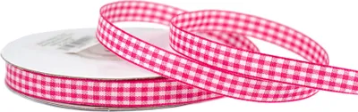 Produktbild von Karoband 10mm, 20 Meter, Farbauswahl:fuchsia / pink 187