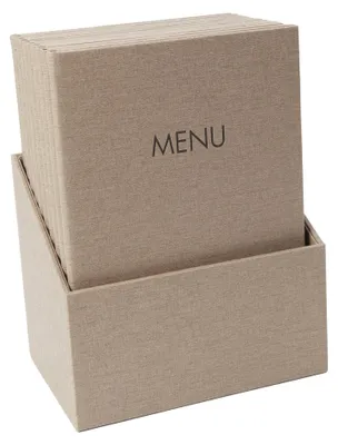 Image de sigel Chemise pour menus MENU DIN A4 beige boîte de 10