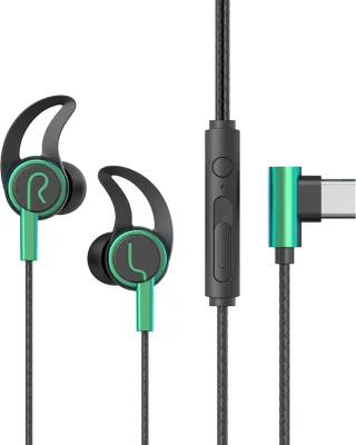 Produktbild von Kabelgebundenes Kopfhörer-Stereo-Sound-Sport-Headset mit Mikrofon 3,5 mm/Typ-C-Stecker In-Ear-Kopfhörer für Spielemusikanrufe