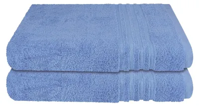 Produktbild von SCHIESSER Duschtuchset Milano | Einfarbig | 2-teilig | 100% Baumwolle | Weich & Saugstark | 70x140 cm | Hellblau