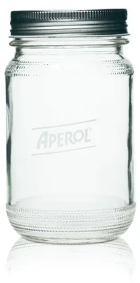 Produktbild von Aperol Spritz Glas 0,4l Einmachglas Deckel Mason Jar Longdrink Aperitif Gläser