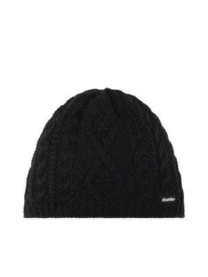 Produktbild von EISBÄR Nelia Strick Mütze mit Zopfmuster und Merino schwarz