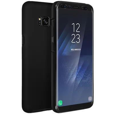 Produktbild von Avizar, Schutzhülle für Samsung Galaxy S8 Plus, Vorder- + Rückseite, Schwarz
