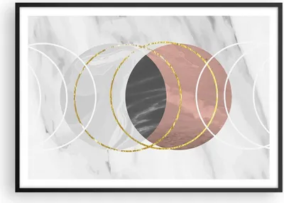 Produktbild von Gerahmtes Poster - Schwarzer Rahmen - Abstraktion Formen Stück - 100x70 cm - Wand Bild - Wanddeko - Wandbilder - Kunstposter - Wandposter - Bilderrahmen - Bilder - Kunstdruck - P2BAA100x70-4935