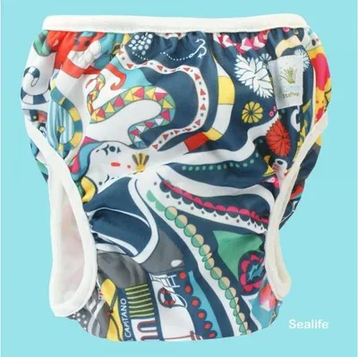 Produktbild von Blümchen Schwimmwindel Badewindel Sealife BabyBadehose S 3-6 kg