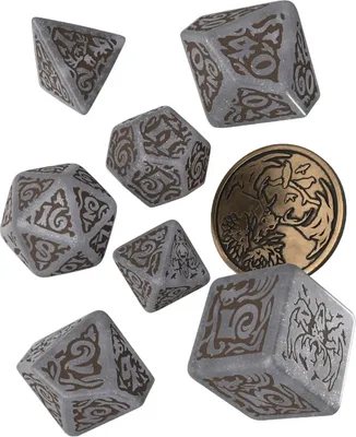 Image de The Witcher Lesha - Jeu de 7 cubes RPG + pièce de monnaie