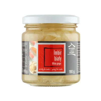 Zdjęcie produktu dla Marynowany Imbir Biały Sushi Krojony 190 g