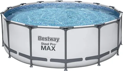 Zdjęcie produktu dla Basen naziemny okrągły Steel Pro MAX, filtracja kasetowa, stopnie, plandeka, średnica 4,27 m, wysokość 1,22 m