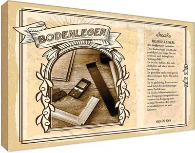 Produktbild von vianmo Holzschild 20x30 cm Bodenleger Beruf Arbeit