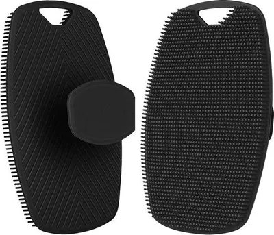 Productafbeelding van Doucheborstel set van 2 stuks, exfoliërend siliconen massageborstels