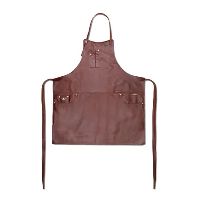 Produktbild von Dutchdeluxes - Luxus - Vollnarbenleder - Grill - Küche - Schürze - 5 Taschen - Braun