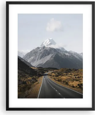 Produktbild von Gerahmtes Poster - Schwarzer Rahmen - Weg Berg Gipfel - 40x50 cm - Wand Bild - Wanddeko - Wandbilder - Kunstposter - Wandposter - Bilderrahmen - Bilder - Kunstdruck - Wanddekoration - P2BPA40x50-4833