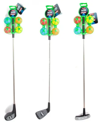Produktbild von Toi-Toys Toi-Toys Adrenix Golf Stick Metal mit 4 farbigen Bällen, 5dlg.