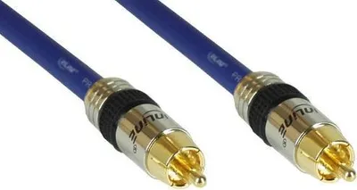 Produktbild von InLine Cinch Kabel AUDIO, PREMIUM, 1x Cinch Stecker / Stecker, 15m, RCA, Stecker, RCA, Stecker, 15 m, Blau