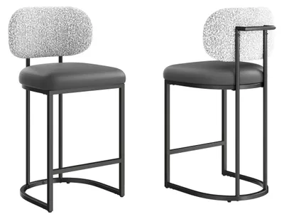 Productafbeelding van Set van 2 barkrukken, bistrokruk, barkruk met rugleuning