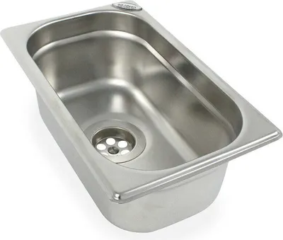 Produktbild von 1 1/4" Edelstahl Spüle Spülbecken Waschbecken 265x160x100 mm Marktstand Imbiss