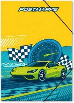Produktbild von itenga Postmappe A4 PP Motiv Rennauto NITRON aus langlebigem Kunststoff