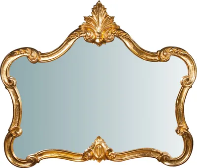 Produktbild von Wandspiegel aus Holz mit antikem Blattgold-Finish L81xPR4xH69 cm  Italy