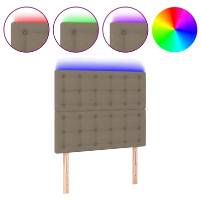 Produktbild von vidaXL LED Kopfteil Taupe 100x5x118/128 cm Stoff
