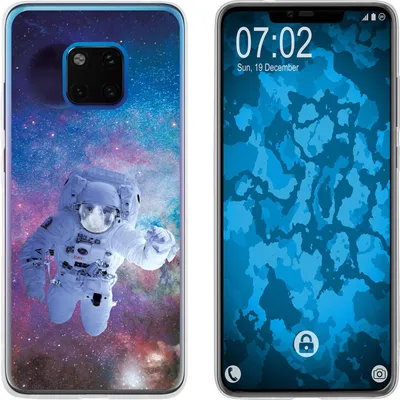 Produktbild von PhoneNatic Case kompatibel mit Huawei Mate 20 Pro Silikon-Hülle Space Catronaut M5
