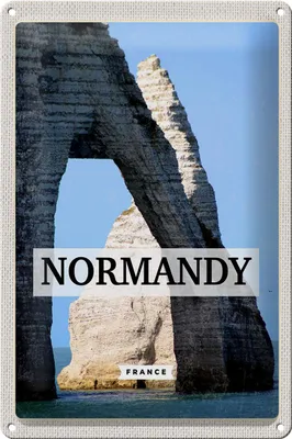 Produktbild von Blechschild Reise 20x30cm Normandy France Reiseziel