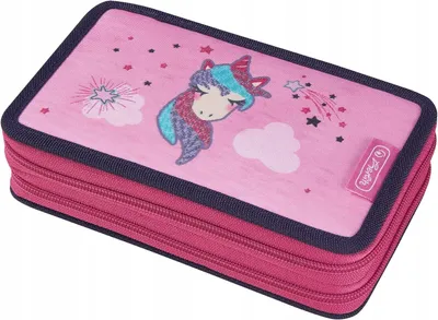 Produktbild von Herlitz Federmäppchen Schule 2 Fächer Mädchen Rosa