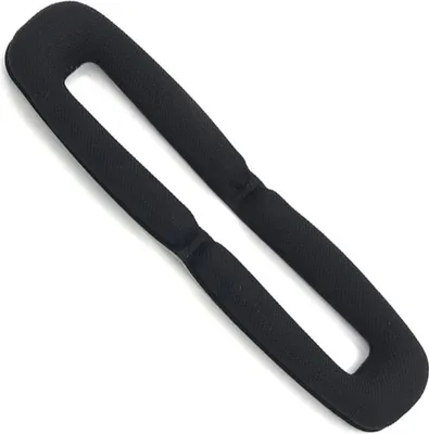A black headband cushion for headphones, shown against a white background.