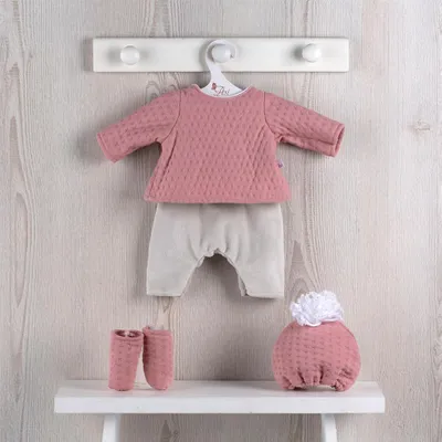 Produktbild von Asi Puppenkleidung Jersey-Set mit Schuhen und Hut - Maria - Puppenoutfit
