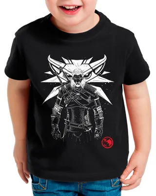 Produktbild von A.N.T. Monster Hunt Kinder T-Shirt geralt wolf schwert