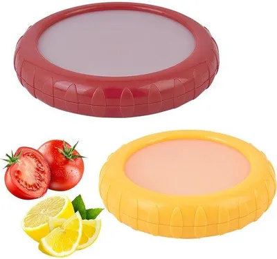 Immagine prodotto di Contenitori in silicone per frutta e verdura Ibenzoa®, set da 2 con coperchio trasparente – flessibili, riutilizzabili, conservazione sicura in frigorifero