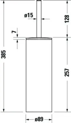 Zdjęcie produktu dla Zestaw szczotek Duravit D-Code, wolnostojący, 0099284600