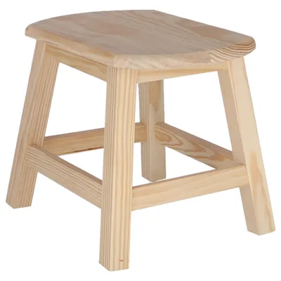 Imagen del producto de Taburete, madera sin tratar, 35,5 x 29 x 30 cm, para la cocina