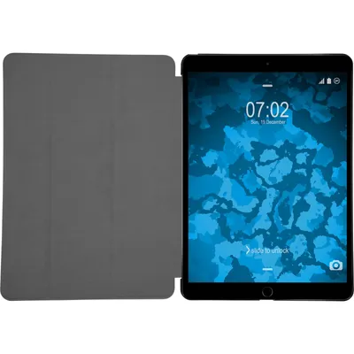 Produktbild von PhoneNatic Kunst-Lederhülle kompatibel mit Apple iPad 10.5 (2017) - Tri-Fold schwarz + 2 Schutzfolien
