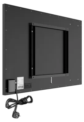 Image de Chauffage infrarouge - 700 watts - 100 x 60 x 2,5 cm - Noir - Panneau de chauffage mural électrique