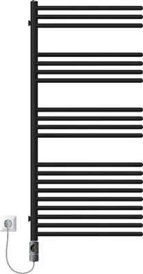 Zdjęcie produktu dla Grzejnik elektryczny 900 W, 50 x 120 cm, czarny matowy, z termostatem