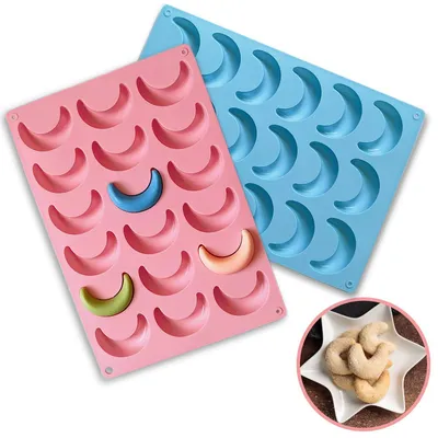 Vanillekipferl-Backform aus Silikon, 2 Stück, für Weihnachtskekse