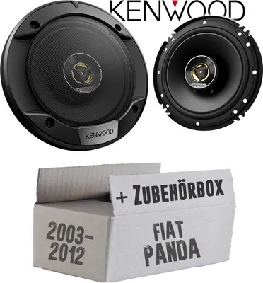 Produktbild von Lautsprecher Boxen Kenwood KFC-S1676EX - 16,5cm 2-Wege Koax Auto Einbauzubehör - Einbauset passend für Fiat Panda 169 Heck - justSOUND