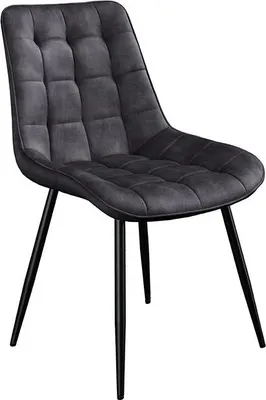 Produktbild von riess-ambiente Stuhl ROADSTAR grau schwarz Samt Metallbeine Esszimmerstuhl