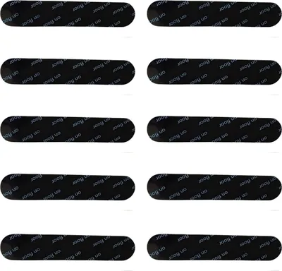 Produktbild von INF Rutschfeste Teppichgleiter – 10 Stück, schwarz, 2 mm dick, waschbar